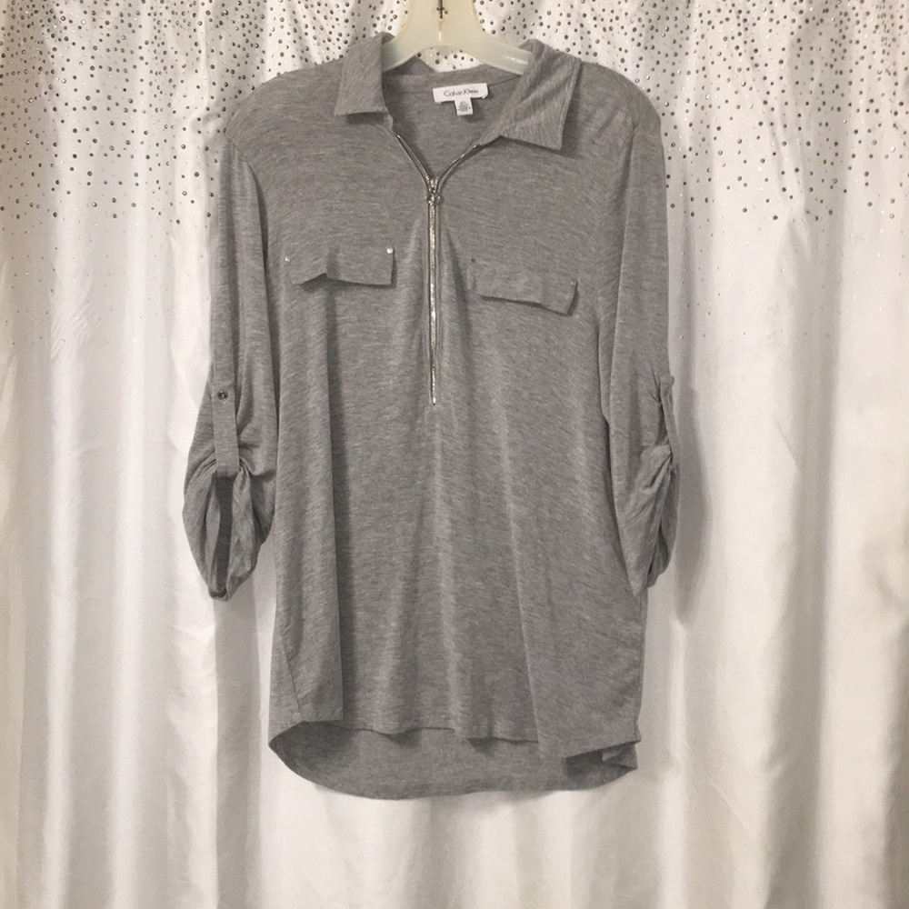 Calvin Klein zip up shirt